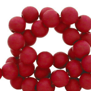 Abalorios acr&iacute;licos 6 mm Rojo