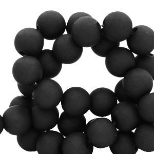 Abalorios acr&iacute;licos 4 mm Negro