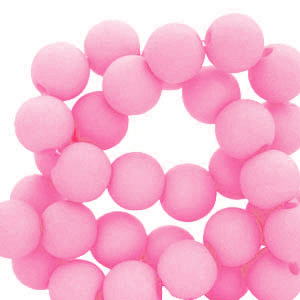 Abalorios acr&iacute;licos 4 mm Rosa