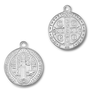 Colgantes Acero Inox redondos religiosa Plateado