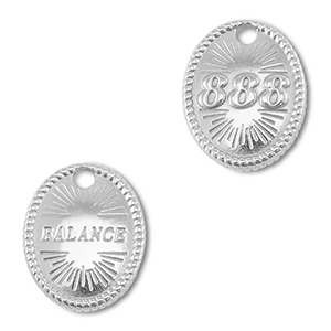 BY31&reg; Colgante Acero inox n&uacute;meros angelicales 888 / balance Plateado