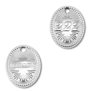 BY31&reg; Colgante Acero inox n&uacute;meros angelicales 222 / alignment Plateado