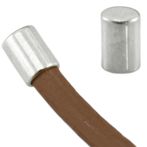 Terminal met&aacute;lica DQ tubo &Oslash;3mm Plata vieja (sin n&iacute;quel)