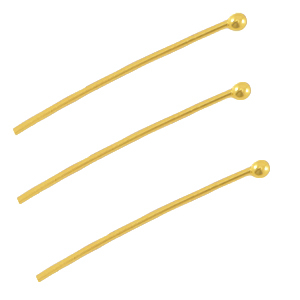 Bast&oacute;n met&aacute;lico DQ con bola 25mm Dorado (sin n&iacute;quel)