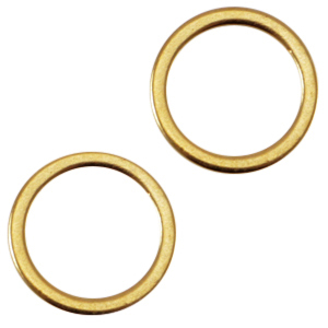 Anillo cerrado met&aacute;lico DQ 8mm Dorado (sin n&iacute;quel)