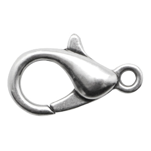 Fornituras met&aacute;licas DQ mosquet&oacute;n 10mm Plata vieja (sin n&iacute;quel)