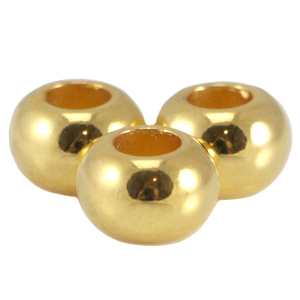 Abalorios met&aacute;licos DQ 8mm Dorado (sin n&iacute;quel)