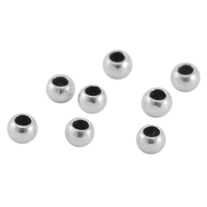 Chafas met&aacute;licas DQ 3mm Plata vieja (sin n&iacute;quel)