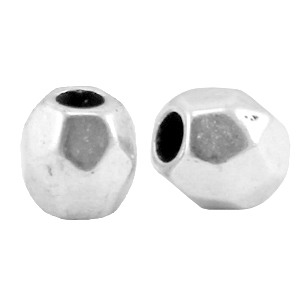 Abalorios faceteados met&aacute;licos DQ Plata vieja (sin n&iacute;quel)