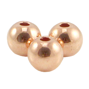 Abalorios met&aacute;licos 4mm Oro rosado (sin n&iacute;quel)