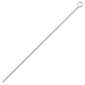 Bast&oacute;n con anilla met&aacute;lico DQ 70mm Plata vieja (sin n&iacute;quel)