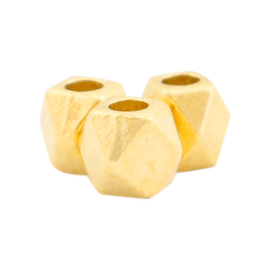 Abalorios met&aacute;licos DQ con rombos 3x3mm Dorado (sin n&iacute;quel)