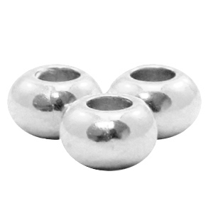 Abalarios met&aacute;licos DQ 6mm Plata vieja (sin n&iacute;quel)