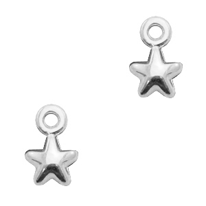Colgantes met&aacute;licos DQ estrella Plata vieja (sin n&iacute;quel)