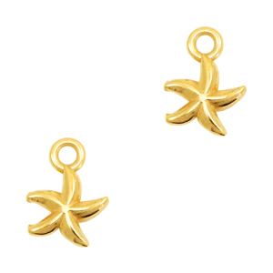 Colgantes met&aacute;licos DQ estrella de mar Dorado (sin n&iacute;quel)