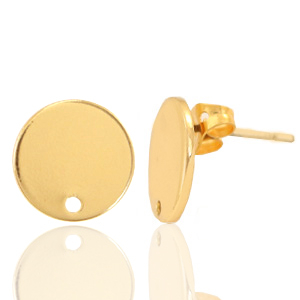 Fornituras met&aacute;licas DQ pendiente base 12mm Dorado (sin niquel)