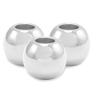 Abalorios met&aacute;licos DQ 8mm Plata vieja (sin n&iacute;quel)