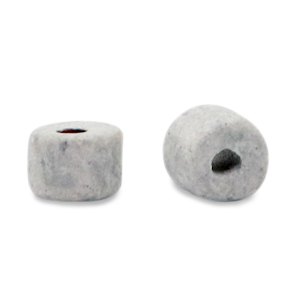Abalorios de cer&aacute;mica griega DQ 5mm Gris