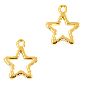 Colgantes met&aacute;licos DQ estrella Dorado (sin n&iacute;quel)