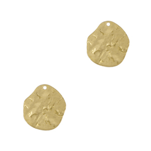 Colgantes met&aacute;licos DQ irregular Dorado (sin n&iacute;quel)