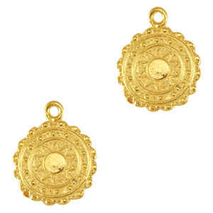 Colgantes met&aacute;licos DQ sol Dorado (sin n&iacute;quel)