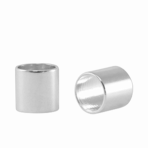 Abalorios met&aacute;licos DQ tubo &Oslash;5mm Plata vieja (sin n&iacute;quel)