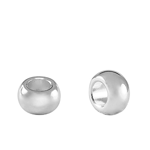 Abalorios met&aacute;licos DQ rondeles 7mm Plata vieja (sin n&iacute;quel)