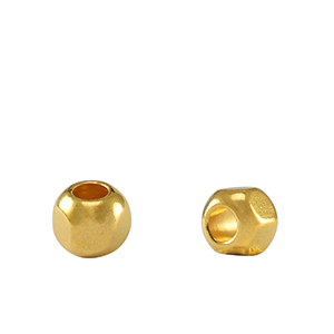 Abalorios met&aacute;licos DQ hex&aacute;gono Dorado (sin n&iacute;quel)