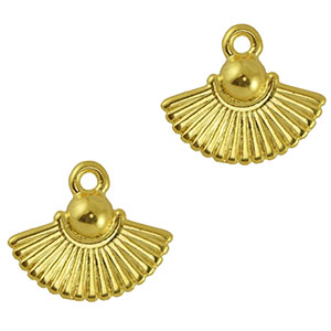 Colgantes met&aacute;licos DQ abanico Dorado (sin n&iacute;quel)