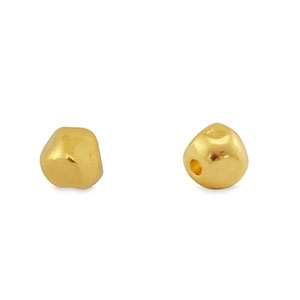 Abalorios met&aacute;licos DQ cubo Dorado (sin n&iacute;quel)
