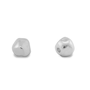 Abalorios met&aacute;licos DQ cubo Plata vieja (sin n&iacute;quel)
