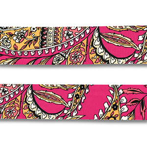 Bandana flor y hoja Rosa magenta