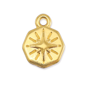 Colgantes met&aacute;licos DQ estrella Dorado (sin n&iacute;quel)
