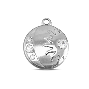 BY31&reg; Colgantes Acero Inox luna & sol Plateado