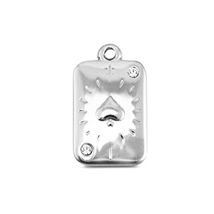 BY31&reg; Colgantes Acero Inox carta de picas Plateado