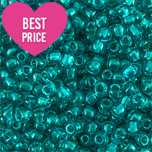 Rocalla cristal 12/0 (2mm) Verde ola del mar transparente mate