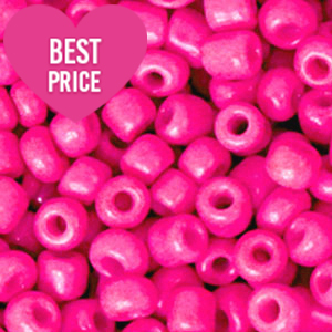 Rocalla cristal 8/0 (3mm) Rosa hot ne&oacute;n