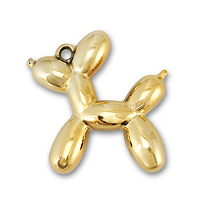 Colgantes llamativos perro globo Dorado