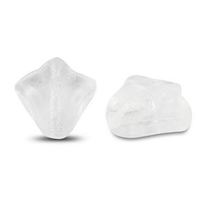 Abalorios Checos lily flower 9x8mm Transparente