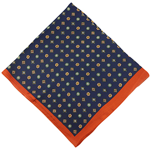 Pa&ntilde;uelo con motivo de lentejuelas Azul oscuro-marr&oacute;n cobre