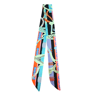 Bandana Pa&ntilde;uelo con estampado vibrante Multicolor-verde menta-naranja