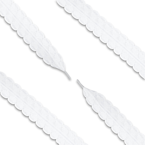 Cord&oacute;n de zapato trendy de encaje con coraz&oacute;n Blanco
