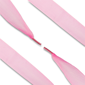 Cord&oacute;n de zapato trendy de organza Rosa