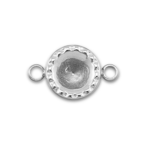 BY31&reg; Entrepieza Acero Inox con engaste para SS29 chat&oacute;n Plateado