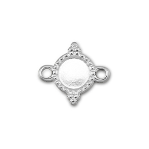 BY31&reg; Entrepieza Acero Inox con engaste para SS16 base plana Plateado