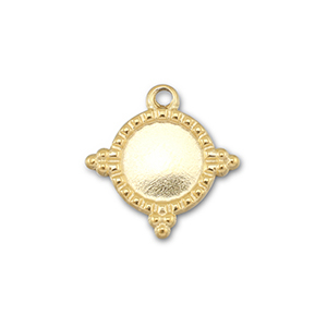 BY31&reg; Colgantes Acero Inox con engaste para SS16 base plana Dorado