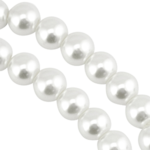 Perlas de cristal 12mm Blanco
