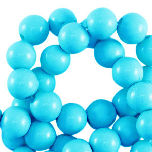 Abalorios acr&iacute;licos 6 mm brillante Azul turqueza