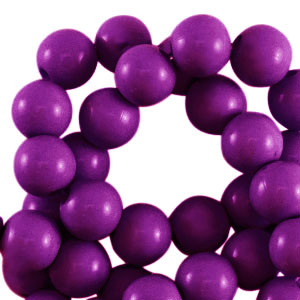 Abalorios acr&iacute;licos 4 mm brillante Morado berenjena