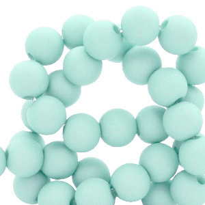 Abalorios acr&iacute;licos 8 mm mate Azul turqueza delicado